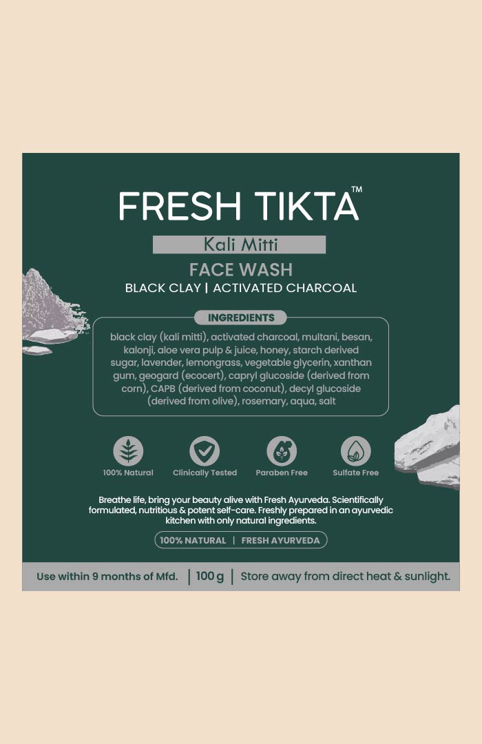 Kali Mitti Oil Control, Anti-Pollution Tikta Facewash 100g