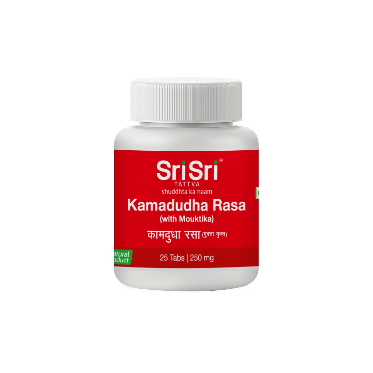 【Sri Sri Tattva】 Kamadudha Rasa Tablets for Gastritis & Hyperacidity｜ カマドゥーダ・ラサ 胃炎・胃酸過多ケア錠｜ 25錠（250mg）