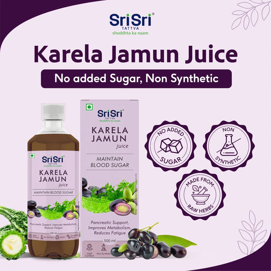 Karela Jamun Juice - Maintain Blood Sugar | Pancreatic Support, Improves Metabolism, Reduces Fatigue |  500 ml 500ml