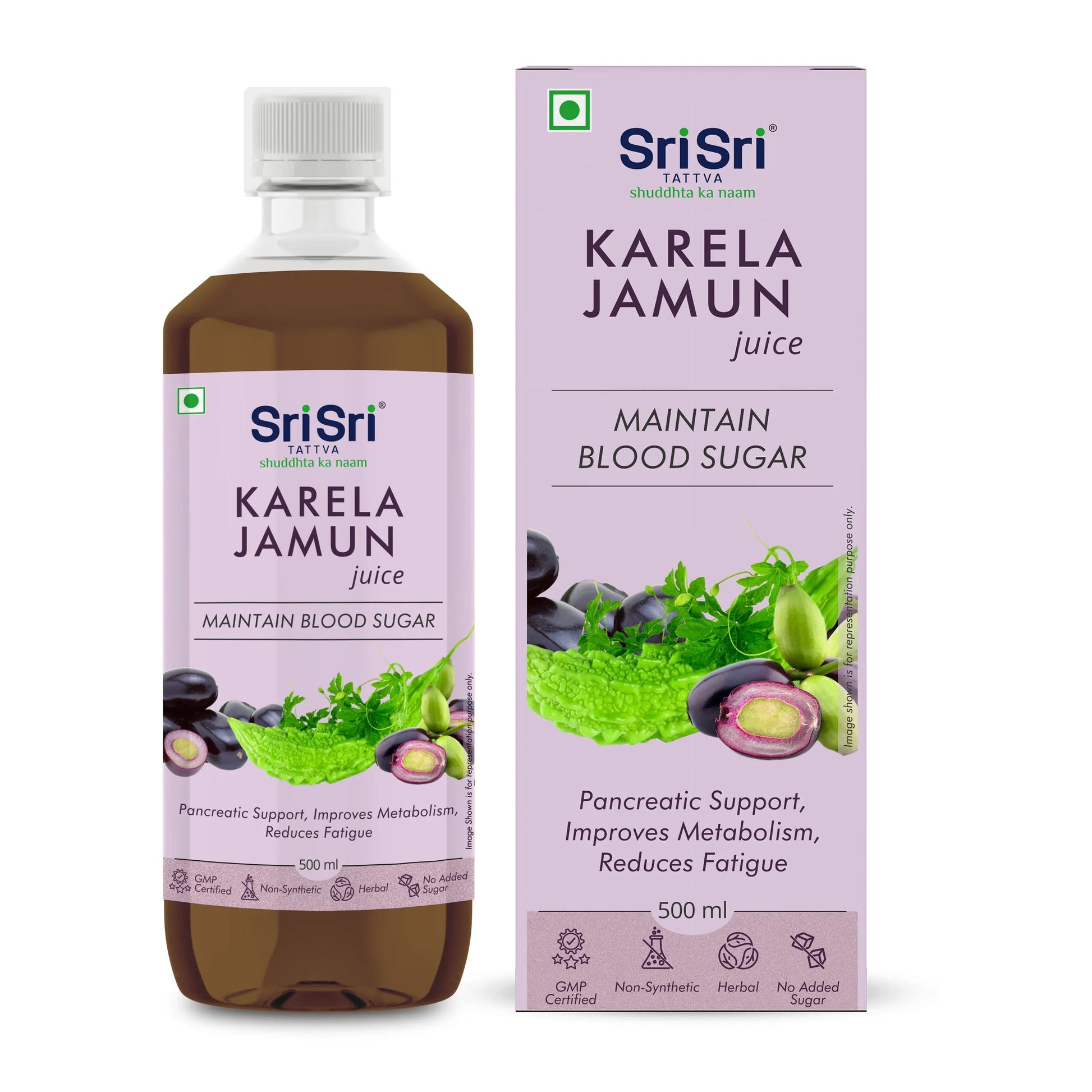 【Sri Sri Tattva】 Karela Jamun Juice｜ カレラ・ジャムン ジュース｜ 500ml