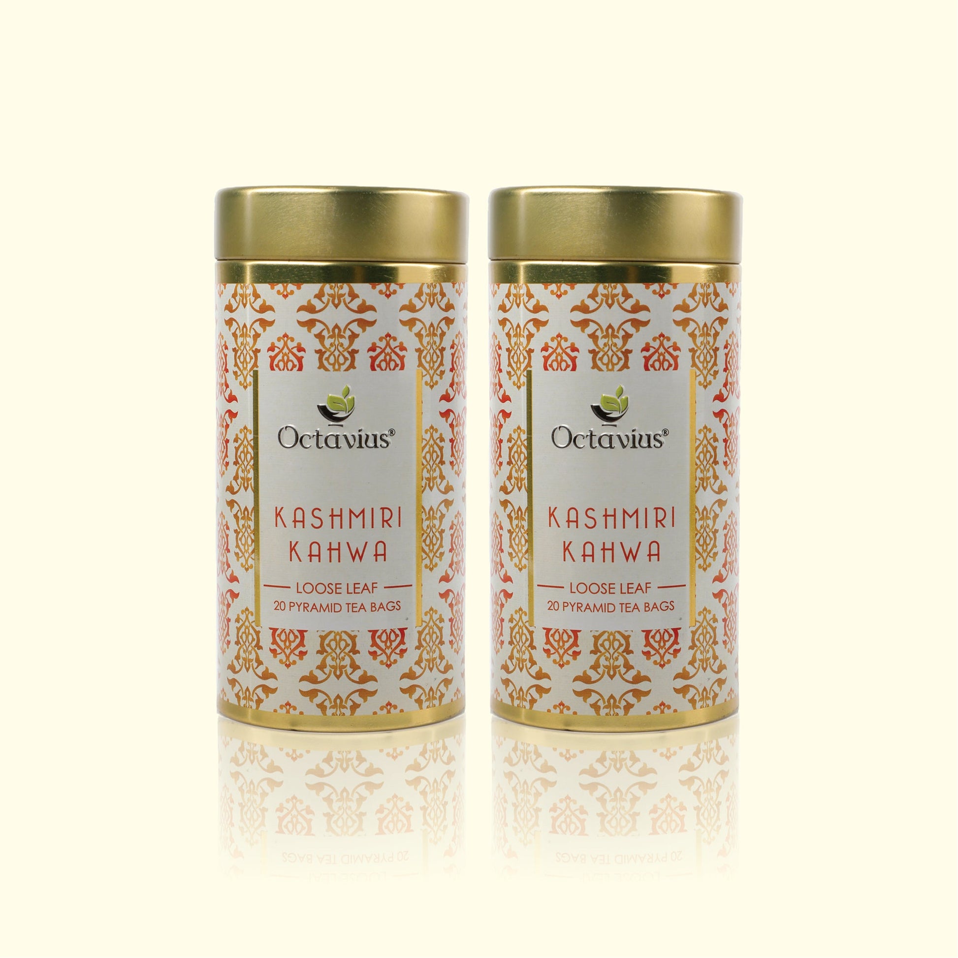 Kashmiri Kahwa Green Tea (20 Pyramid Tea Bags Each ) - Pack of 2 Pack of 2