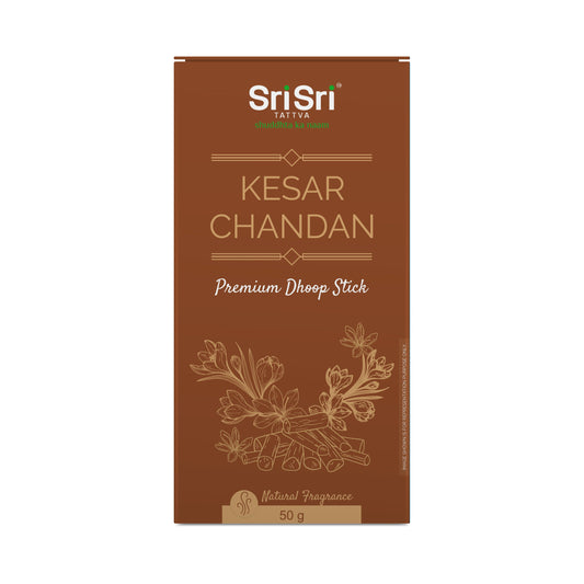 【Sri Sri Tattva】 Premium Kesar Chandan Dhoop Sticks for Pooja｜ プレミアム ケサール・チャンダン ドゥープスティック（プージャ用）｜ 50g