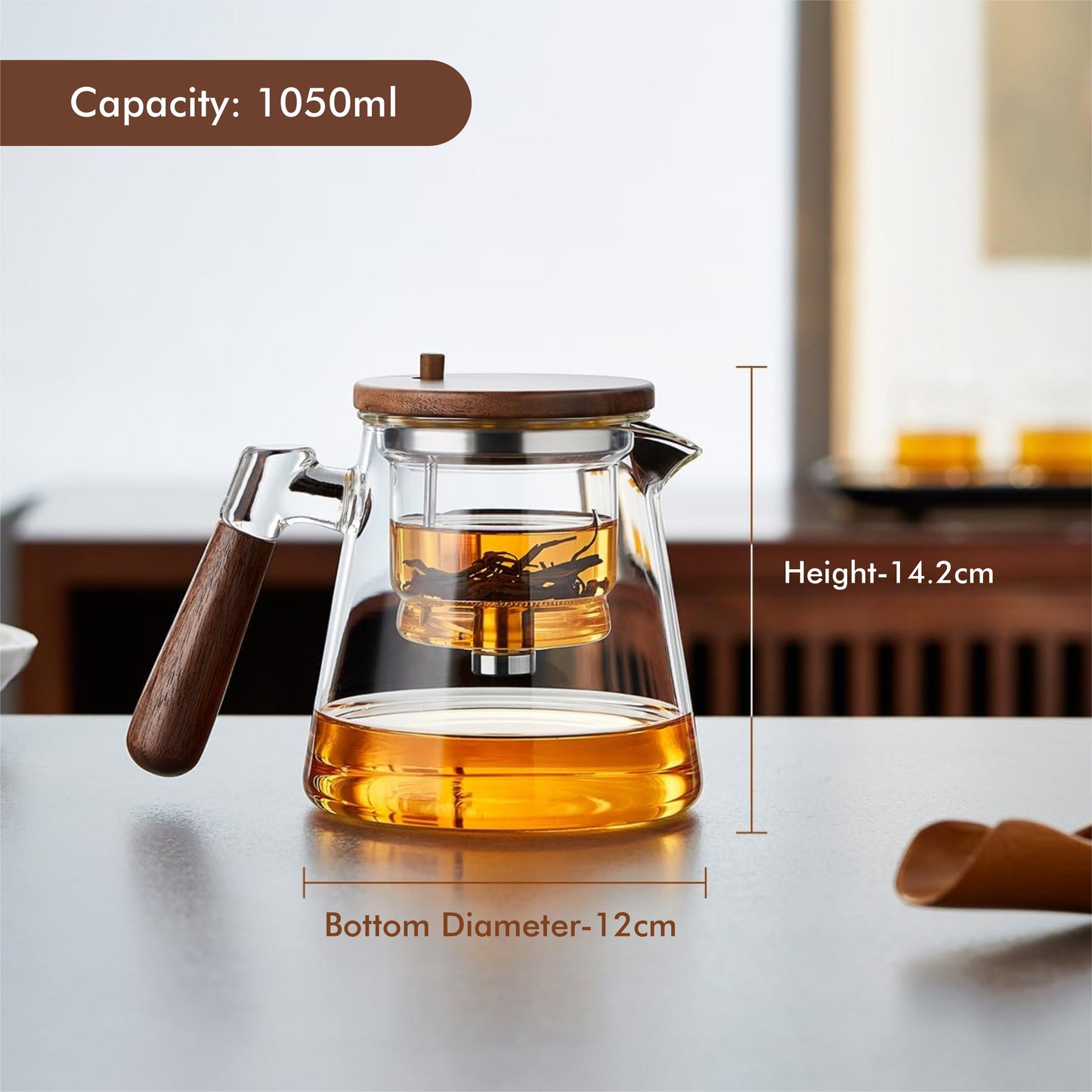 Elixir Press Teapot – 1050 ML 1050ml