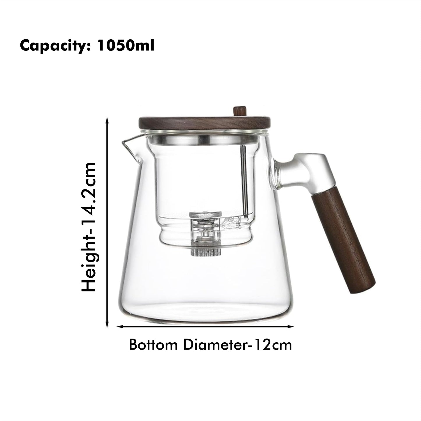 Elixir Press Teapot – 1050 ML 1050ml