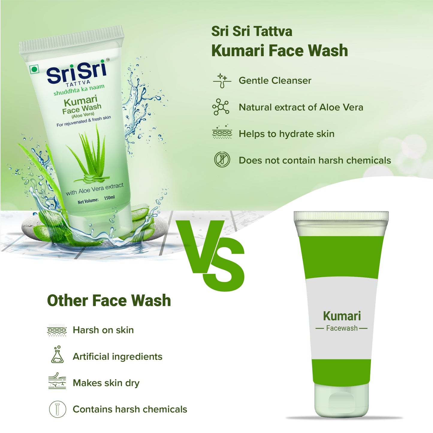 Kumari Face Wash - For Rejuvenated & Fresh Skin, 150 ml 150ml