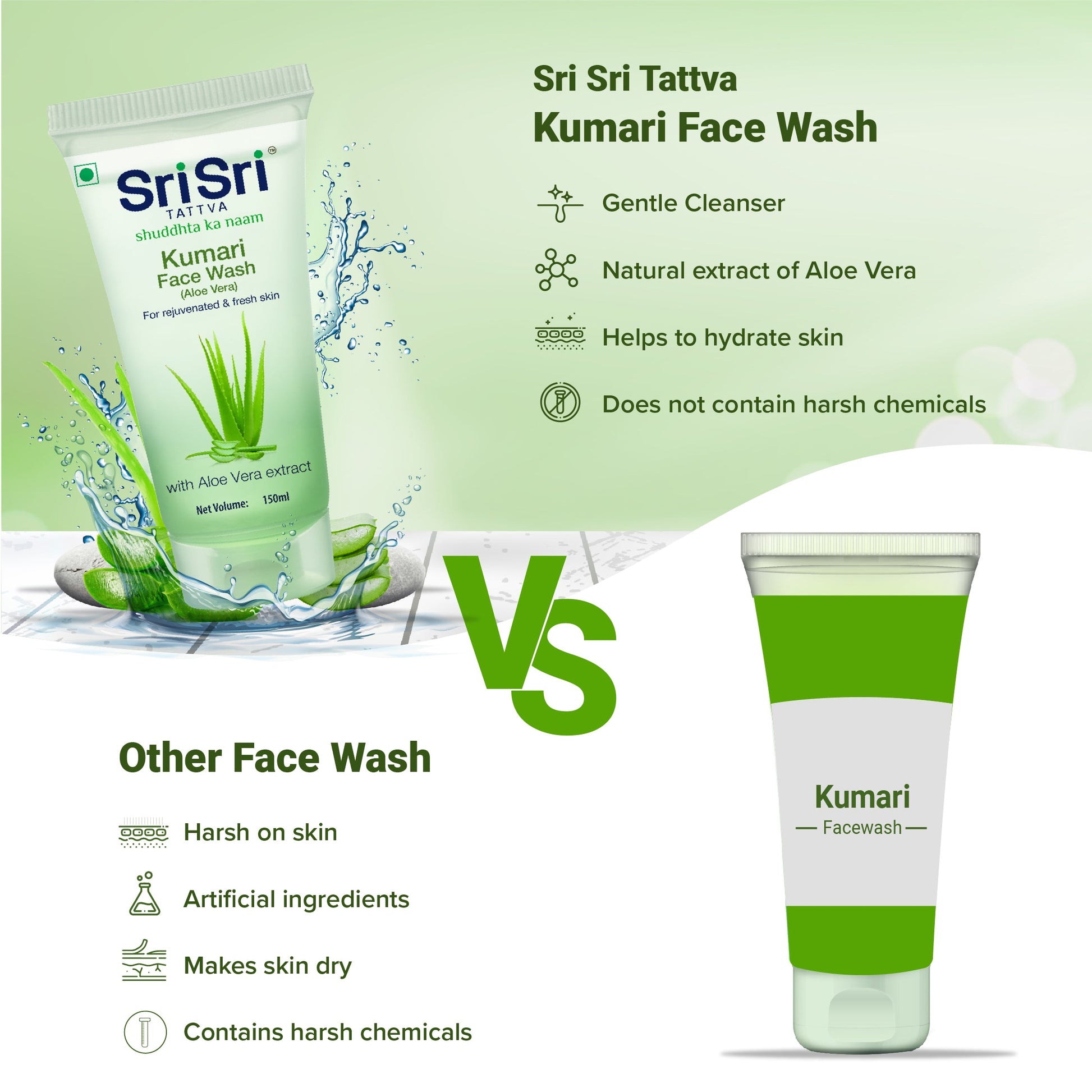 Kumari Face Wash - For Rejuvenated & Fresh Skin, 150 ml 150ml