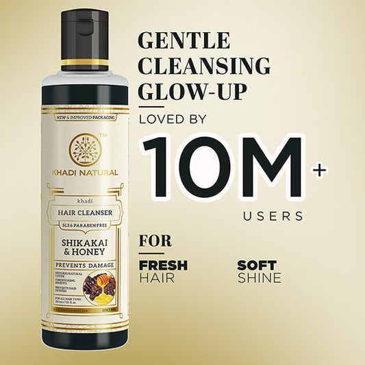【KHADI】 Khadi Natural Shikakai & Honey Hair Cleanser SLS & Paraben Free｜シカカイ＆ハニー ヘアクレンザー SLS＆パラベンフリー｜210ml