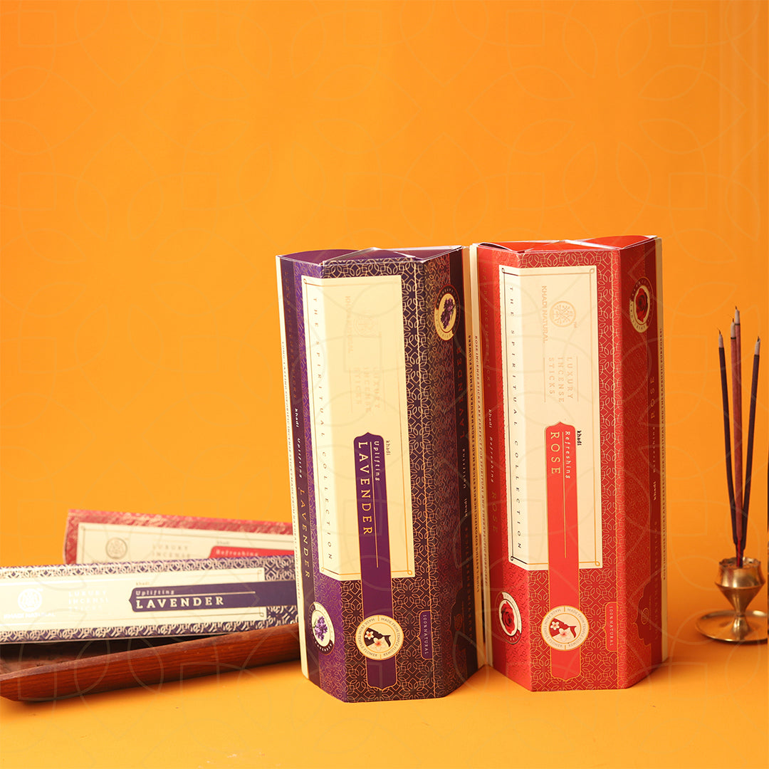 Incense Sticks Rose & Lavender Combo (Pack of 6)