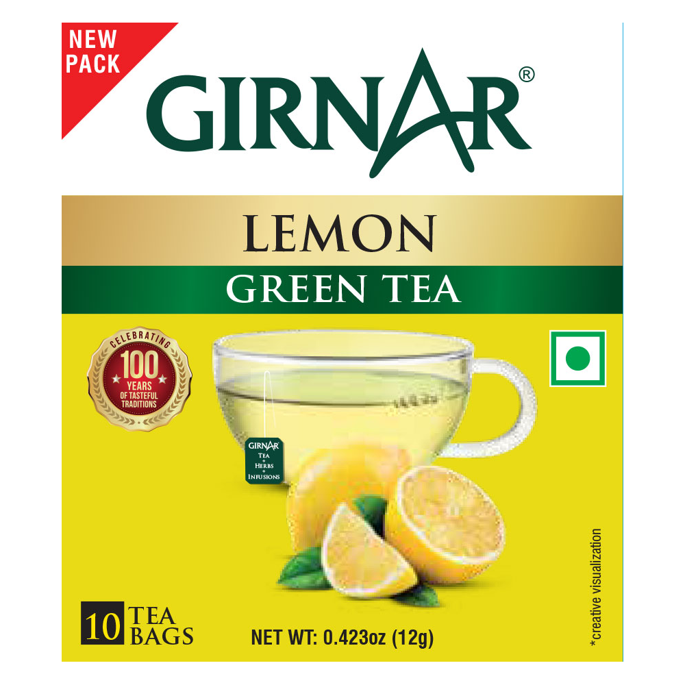 Green Tea Bags - Lemon 10 Tea Bags