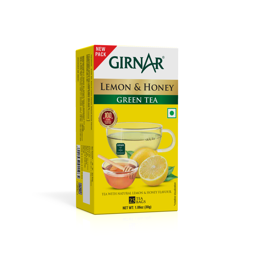 Green Tea Bags - Lemon & Honey 25 Tea Bags