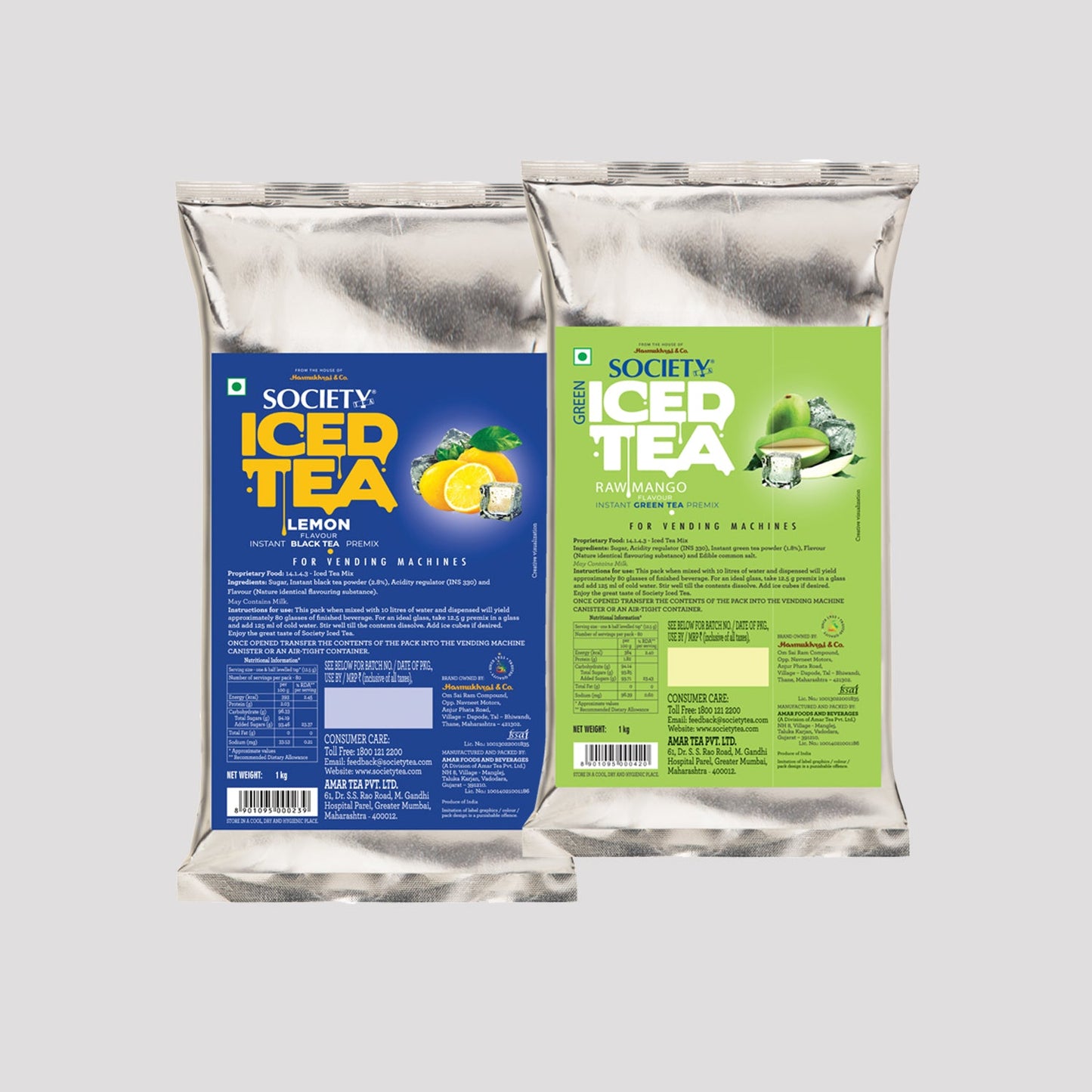 Lemon Black Tea + Raw Mango Iced Tea 1 kg x 2