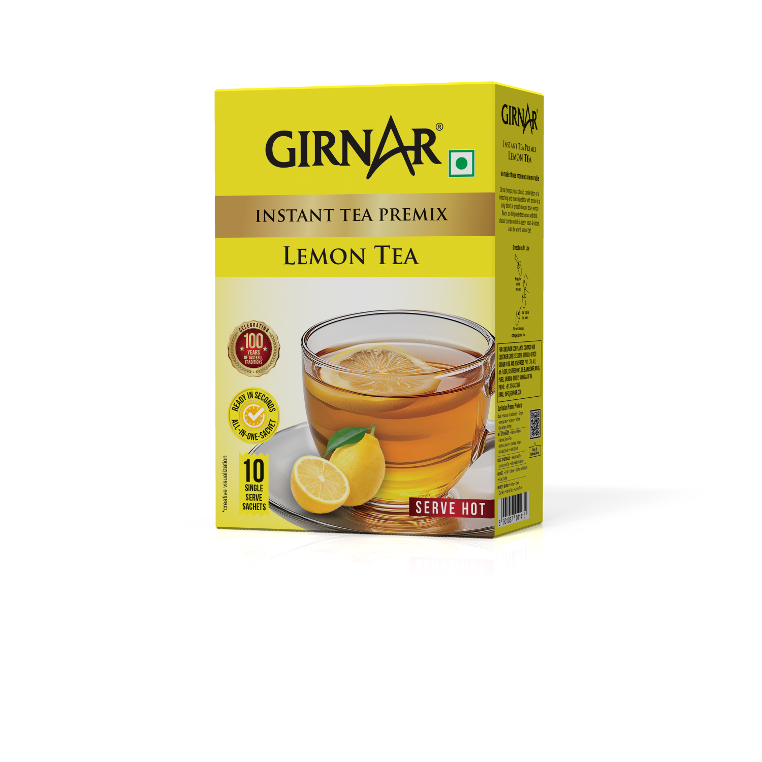 Instant Tea Premix With Lemon 10 Sachets
