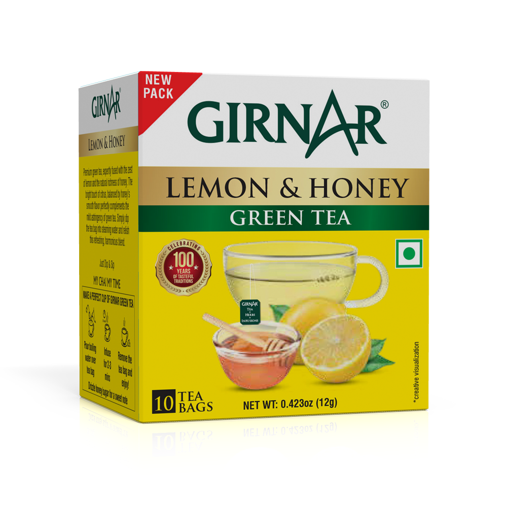 Green Tea Bags - Lemon & Honey 25 Tea Bags
