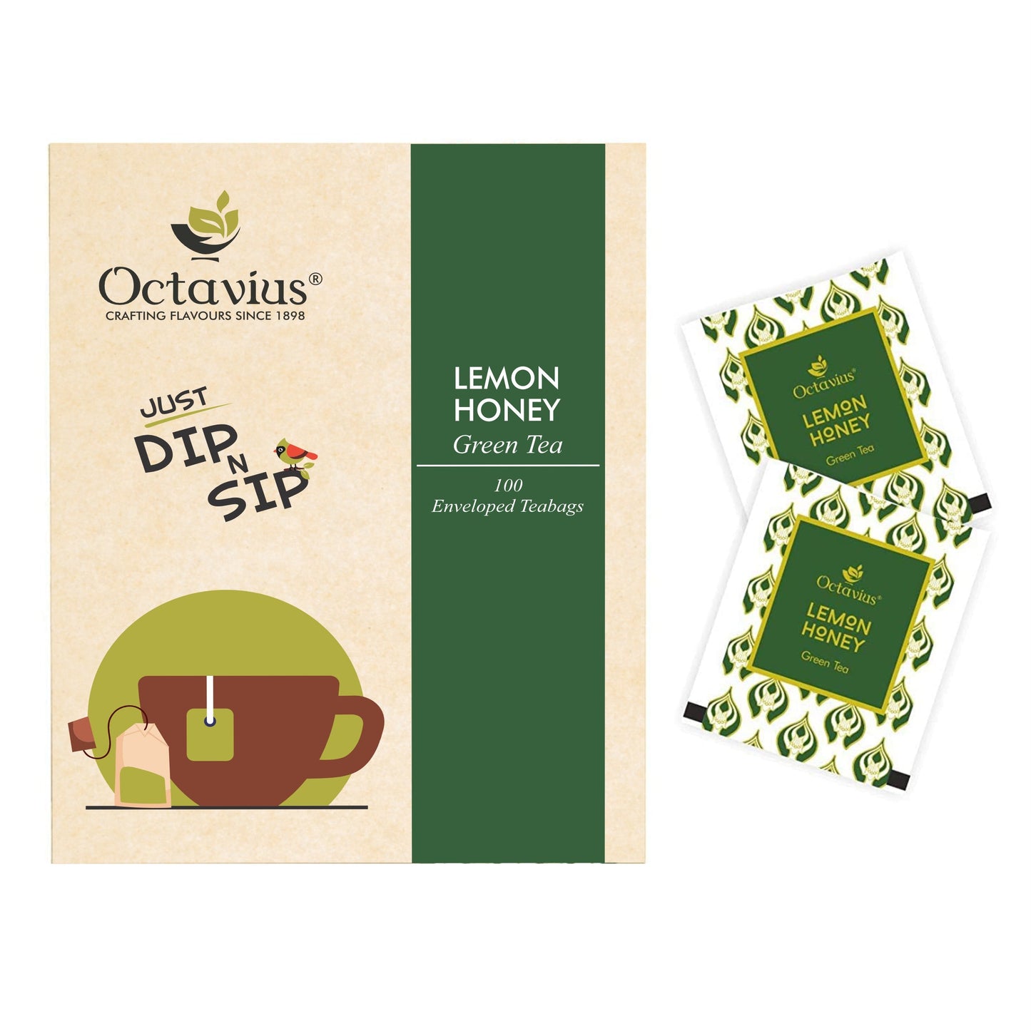 Lemon Honey Green Tea - 100 Enveloped Teabags 560g