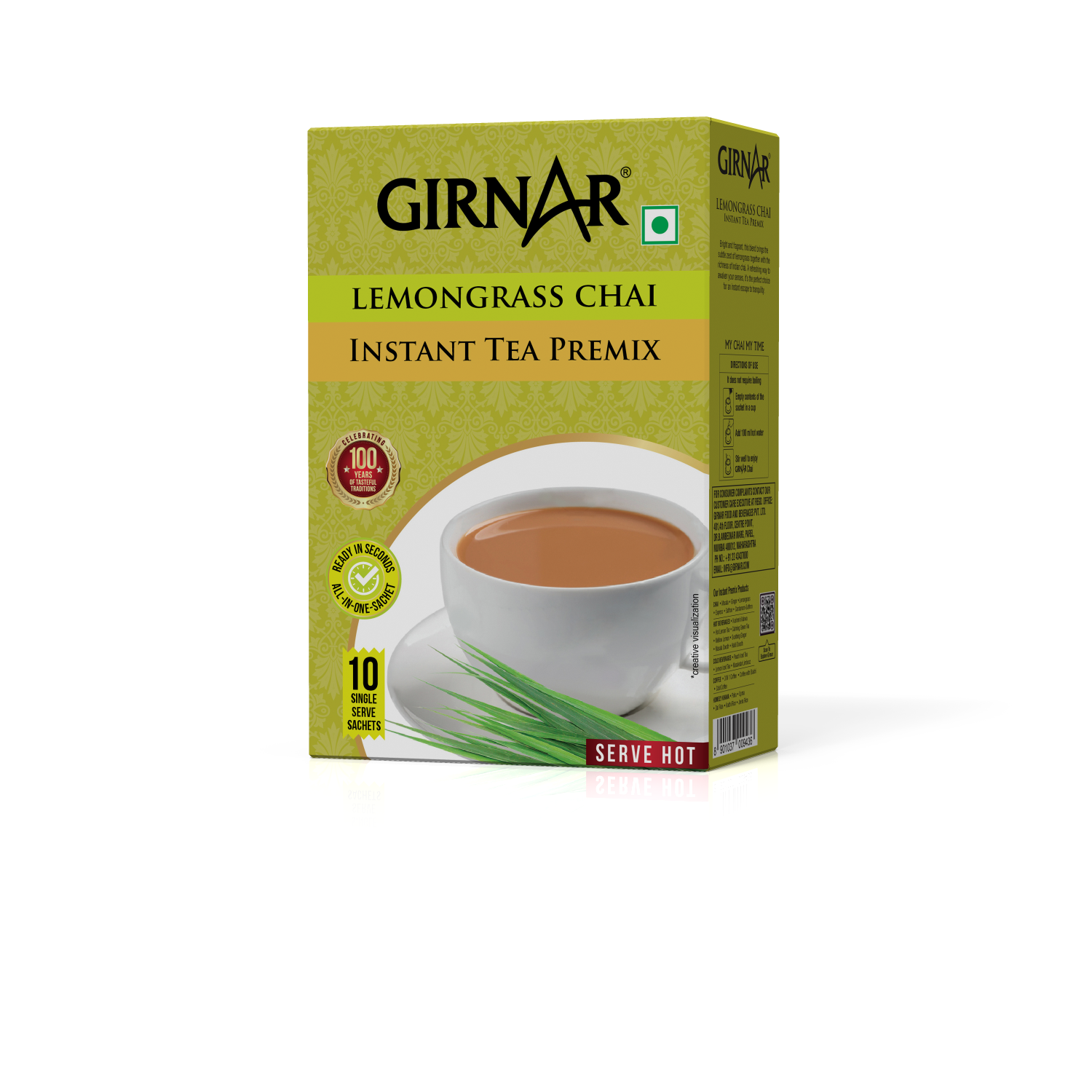 Instant Tea Premix With Lemongrass 36 Sachets
