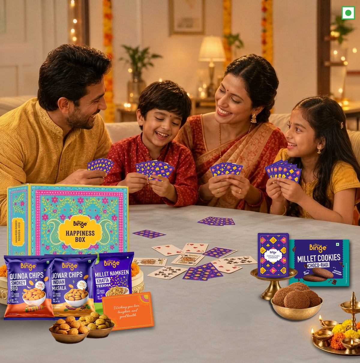 【The Healthy Binge】THB Diwali Classic Happiness Box｜ディワリ クラシック ハピネスボックス（ミレットスナック詰め合わせ）