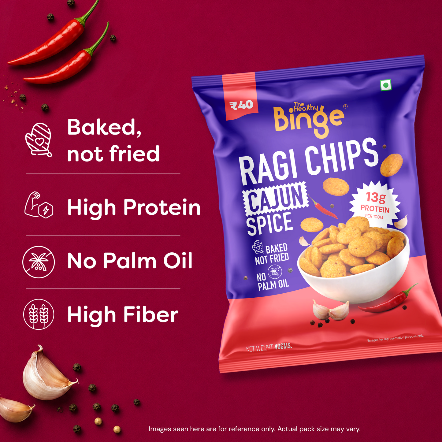 Ragi Chips Cajun Spice 40g×8袋