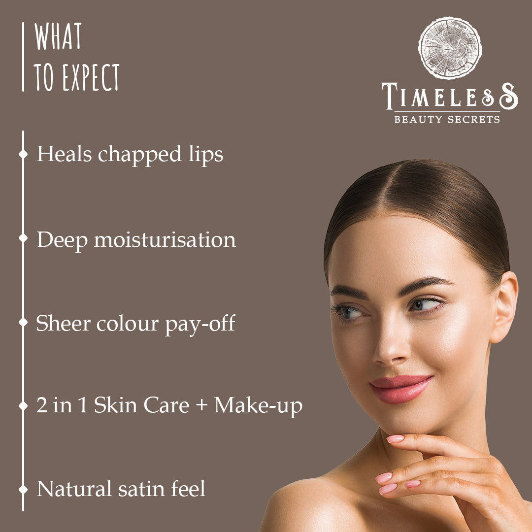 Organic Tinted Lip Balm With Exotic Flavours Plum Red