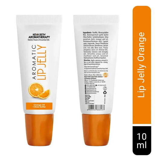 Aromatic Lip Jelly Orange, Enriched with Orange Oil (Vitamin C) & Shea Butter, Tinted Lip Balm, Brightening and Moisturizing Dark Lips for Men and Women 10ml Pack of 1