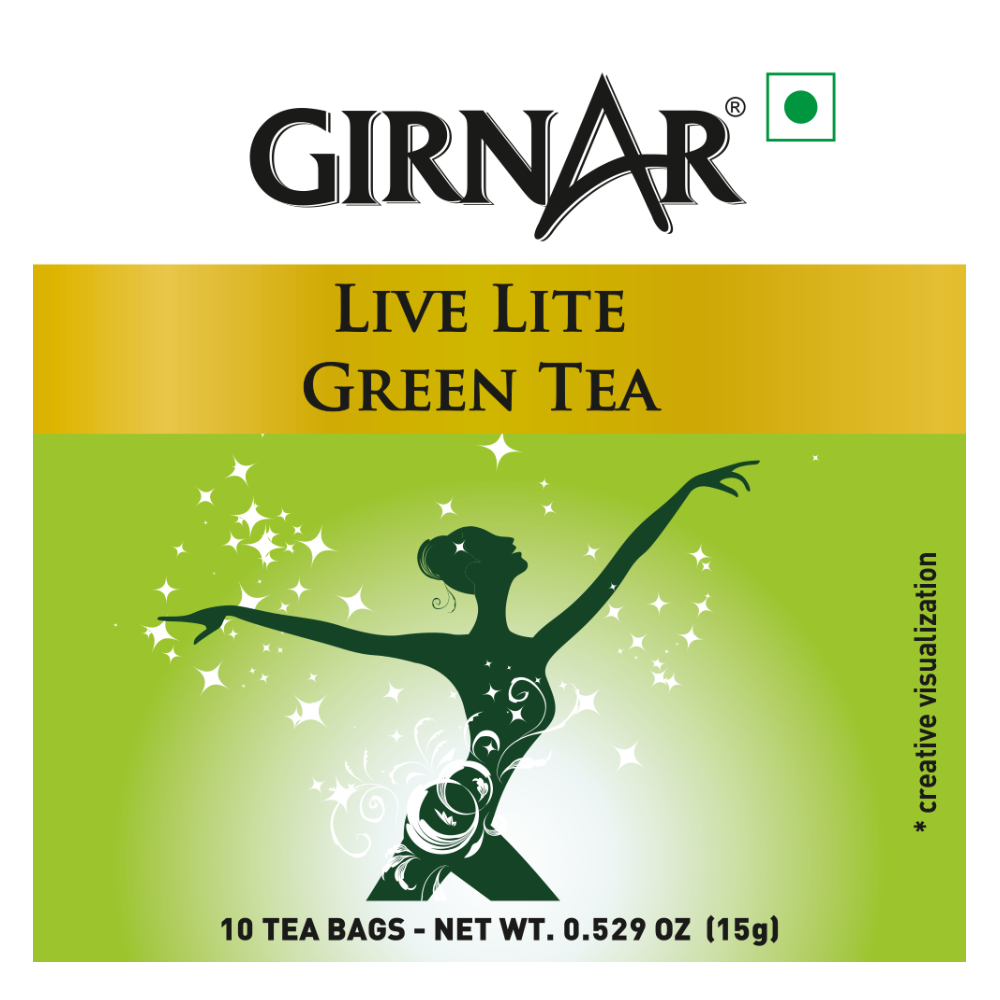 Green Tea Bags - Live Lite 10 Tea Bags