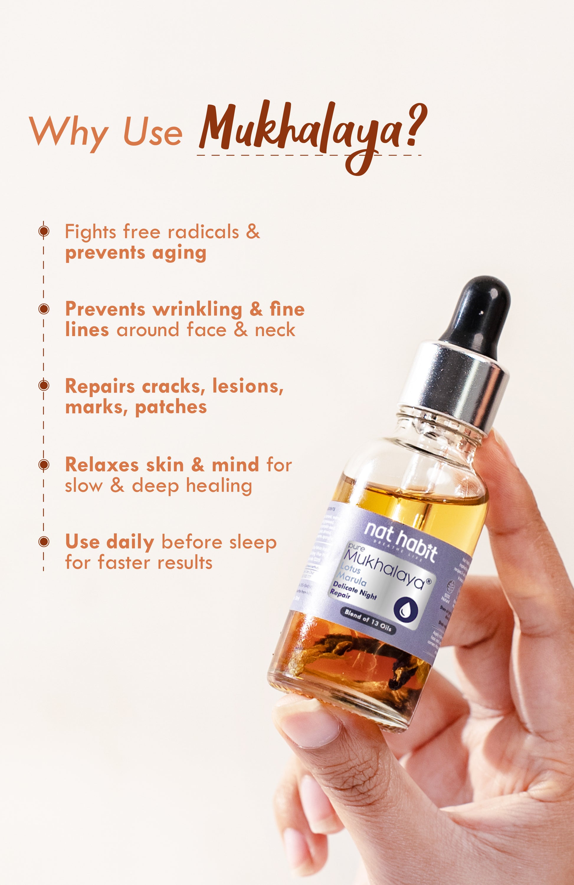 Pure Lotus Marula Mukhalaya Face Oil 15ml