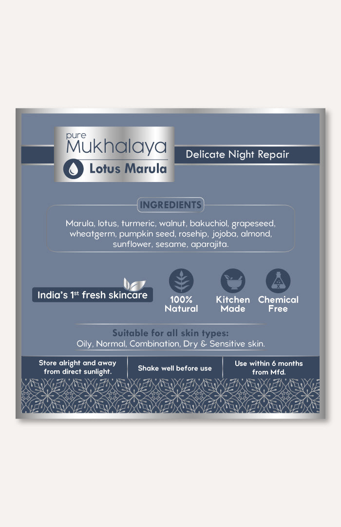 Pure Lotus Marula Mukhalaya Face Oil 30ml