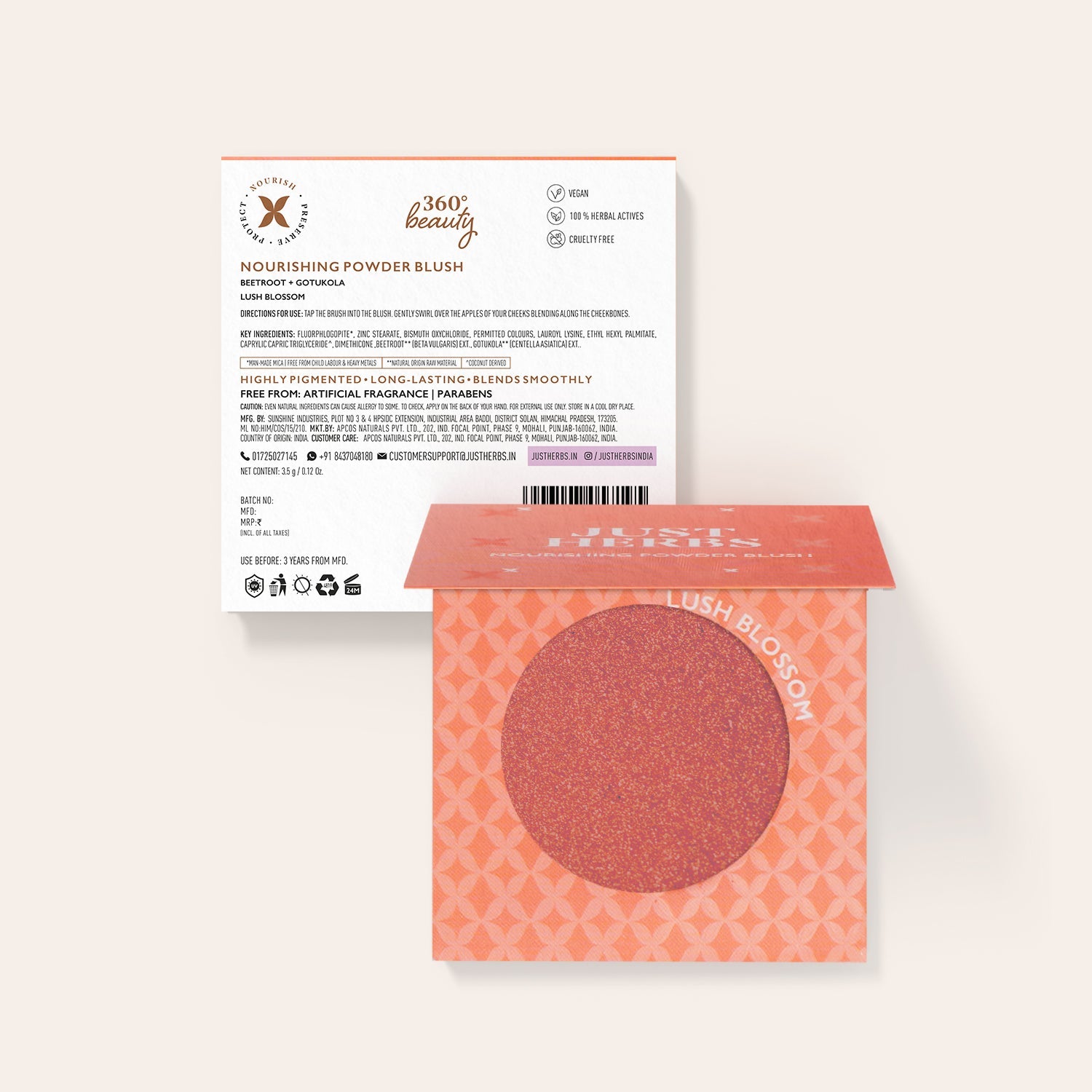 Nourishing Powder Blush with Beetroot and Gotukola