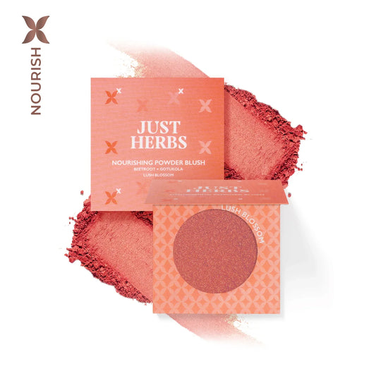 【Just Herbs】 Nourishing Powder Blush with Beetroot and Gotukola Lush Blossom