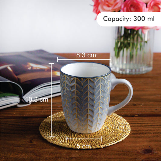 Luxe Weave Coffee Mug Ocean Mist (Set of 2) – 300 ml 300ml