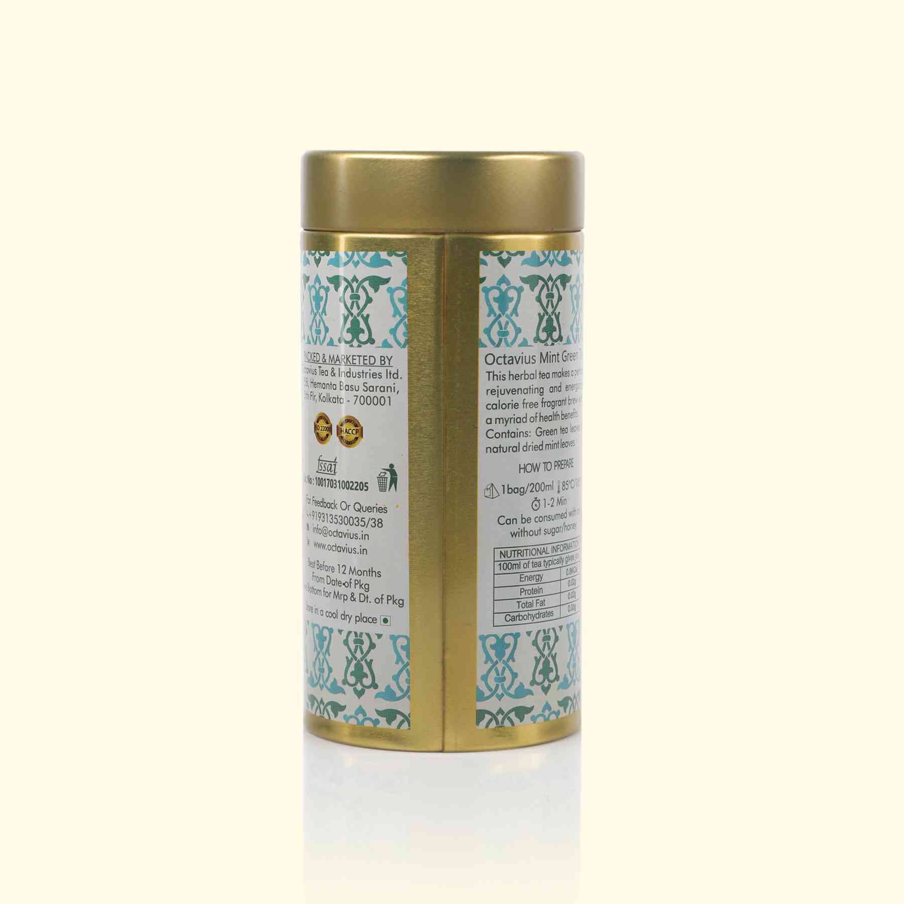 Mint Green Tea (20 Pyramid Tea Bags) 20 Pyramid