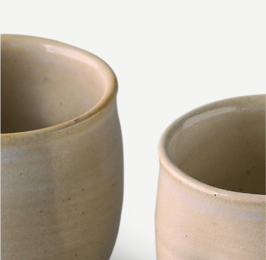 JIVA TUMBLERS (SET OF 2) 7.5(L) x 7.5(B) x 8.5(H); 直径: 7.5