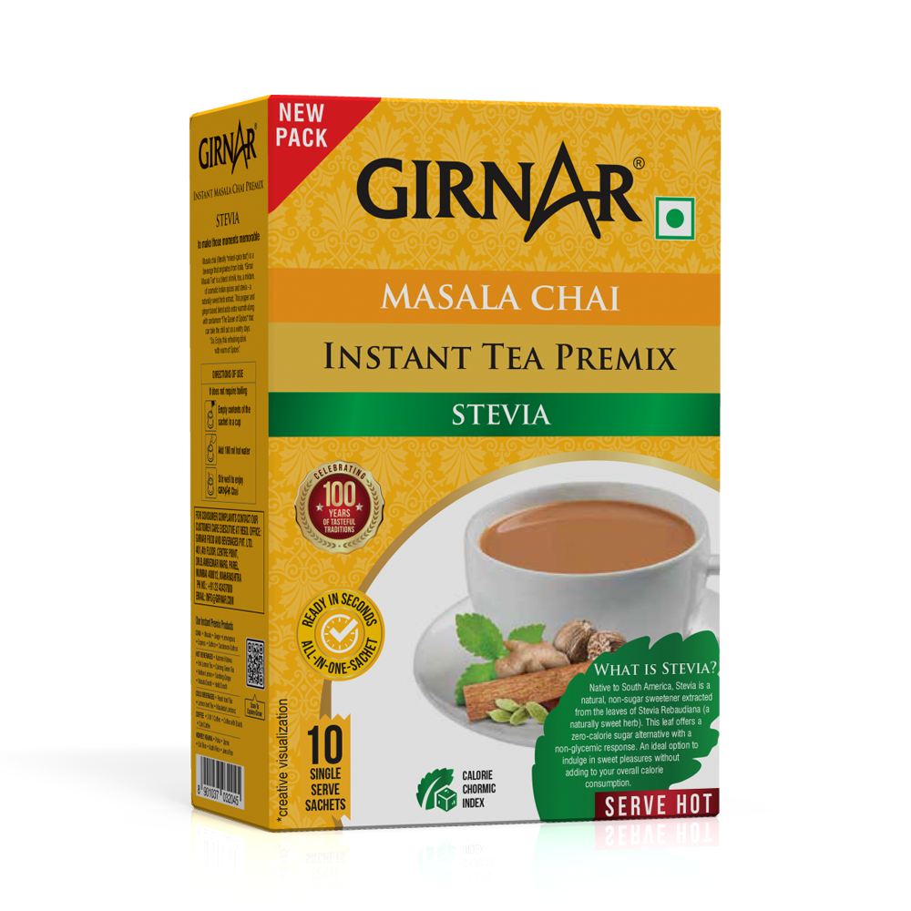 Instant Masala Chai Premix With Stevia 10 Sachets