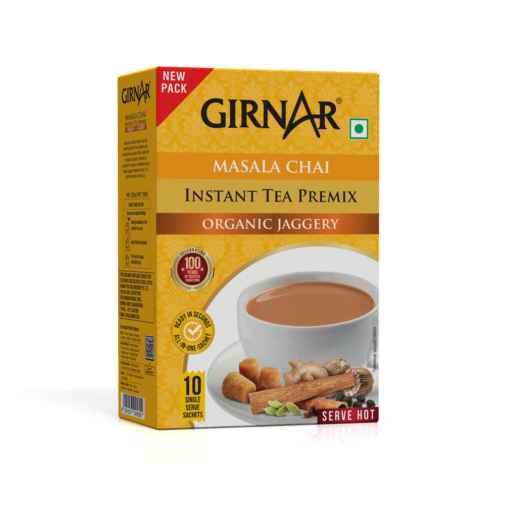 Instant Masala Chai Premix With Organic Jaggery 10 Sachets