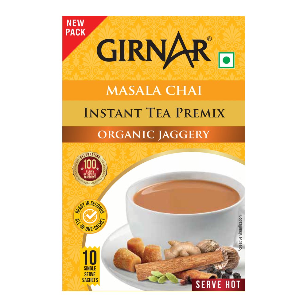 Instant Masala Chai Premix With Organic Jaggery 10 Sachets