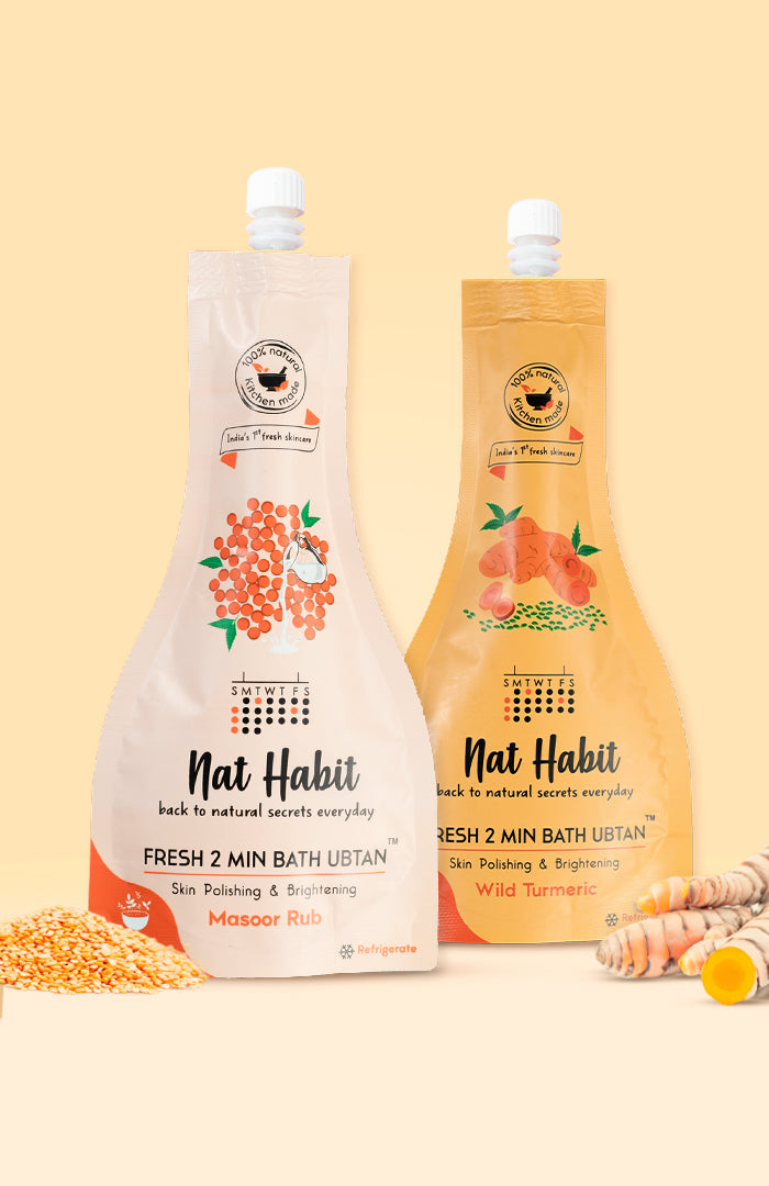 Masoor Rub & Wild Turmeric Bath Ubtan コンボパック 2個セット