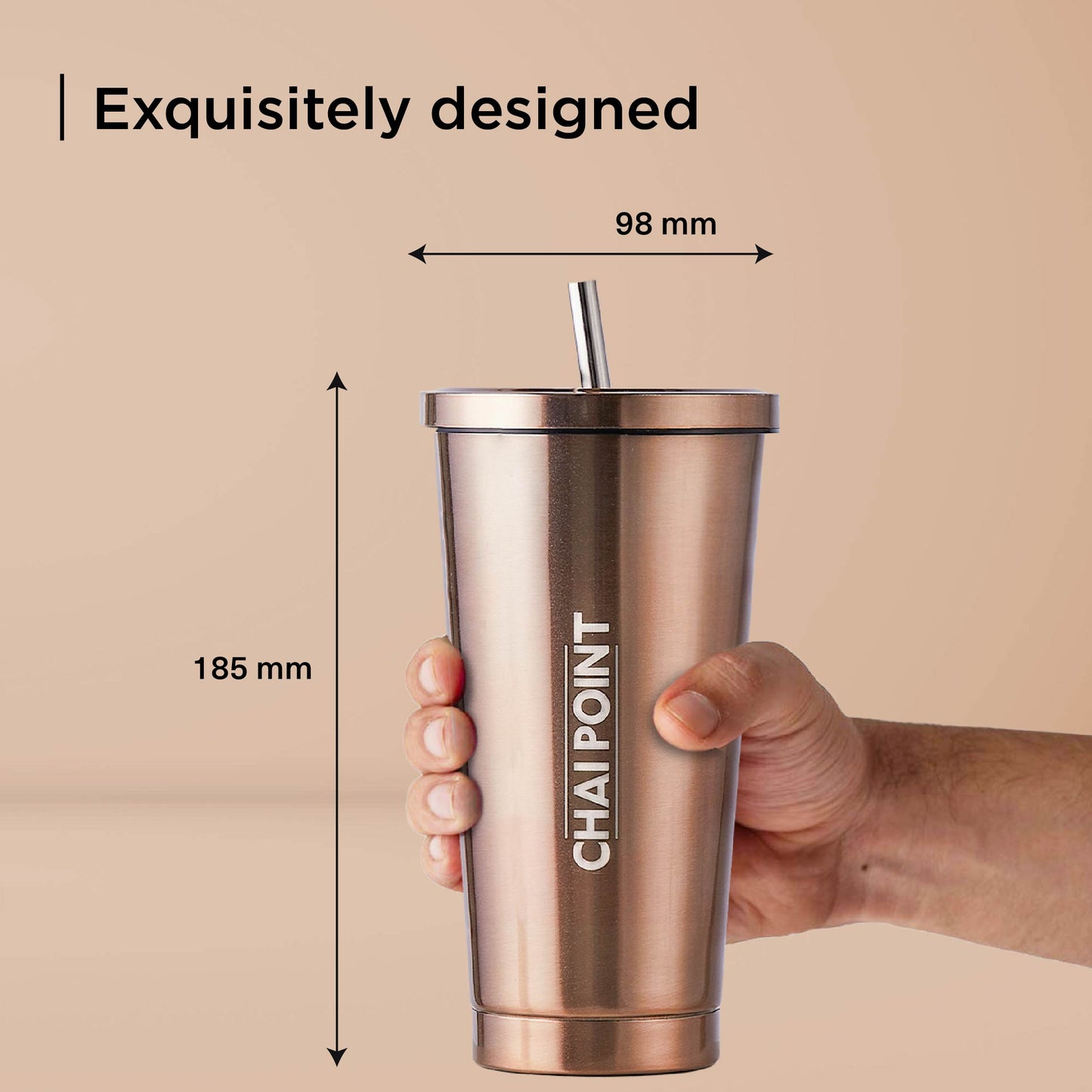 Metallic Sipper Tumbler (450ml) 450ml