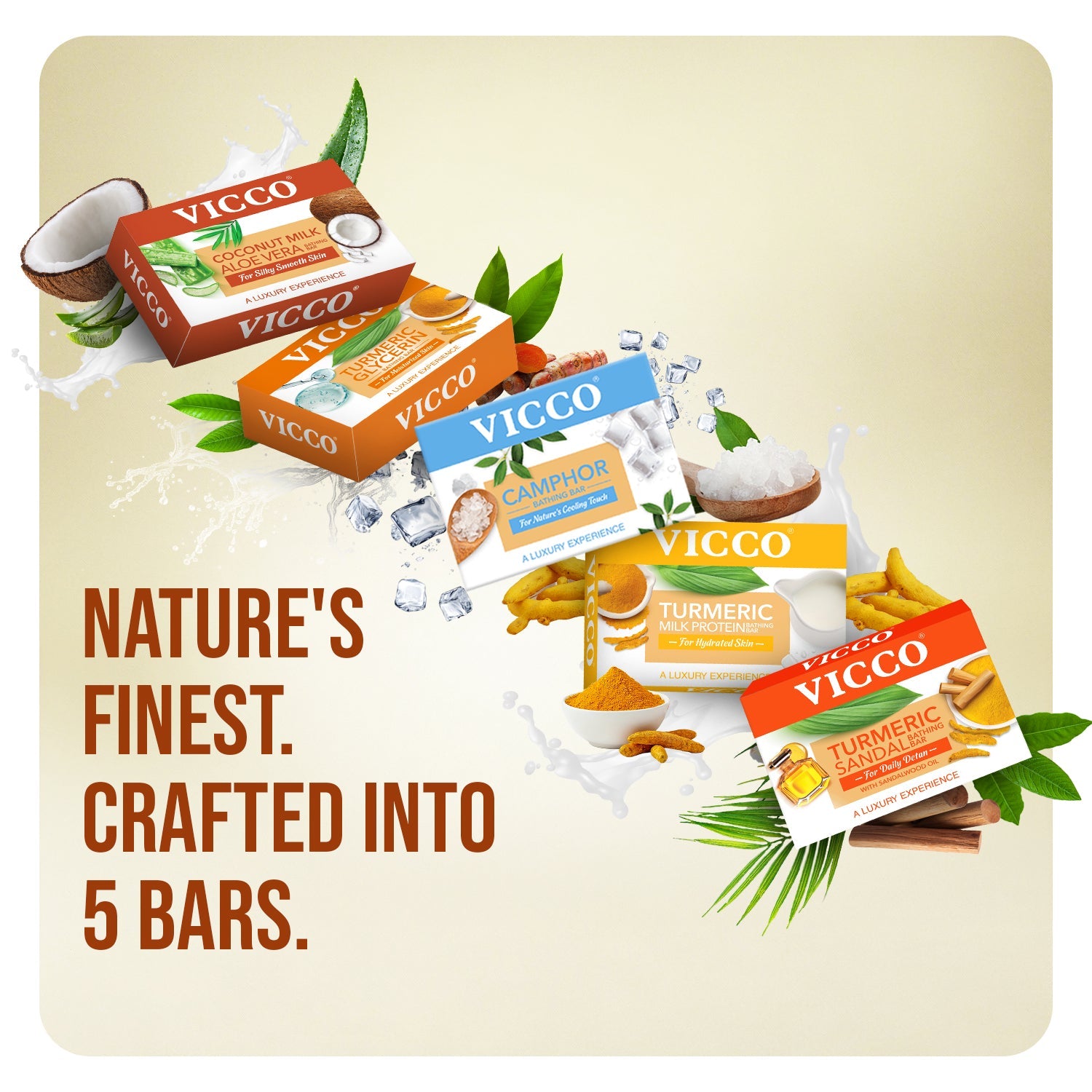 【Vicco】 Turmeric Milk Protein Bathing Bar｜ターメリック ミルクプロテイン バスソープ｜50g