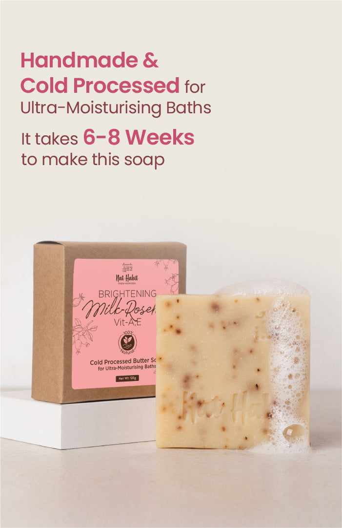 Cold Processed Brightening Milk-Rosehip Vit A,E Soap 125g × 1