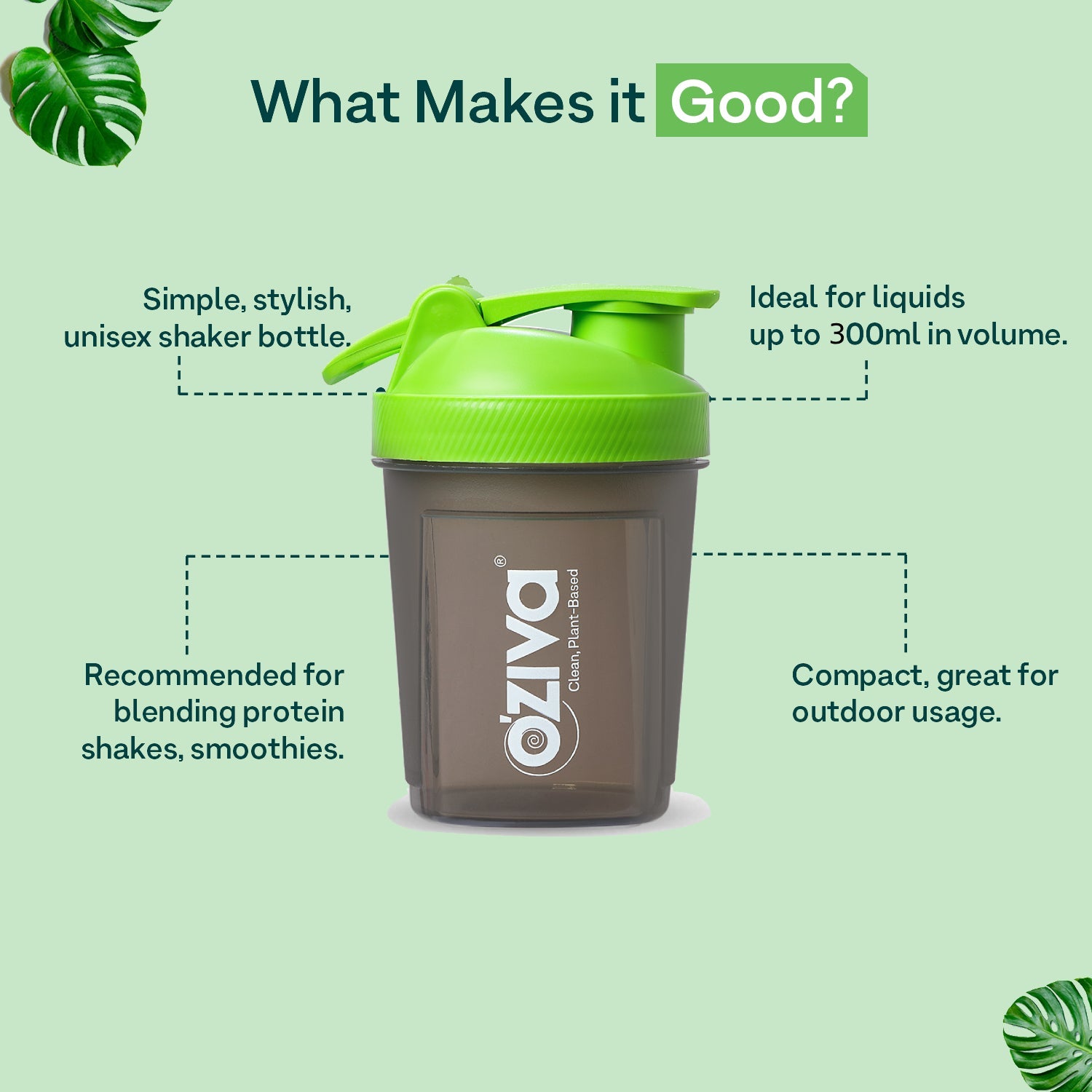 OZiva Fitness Unisex Shaker 300ml 300ml