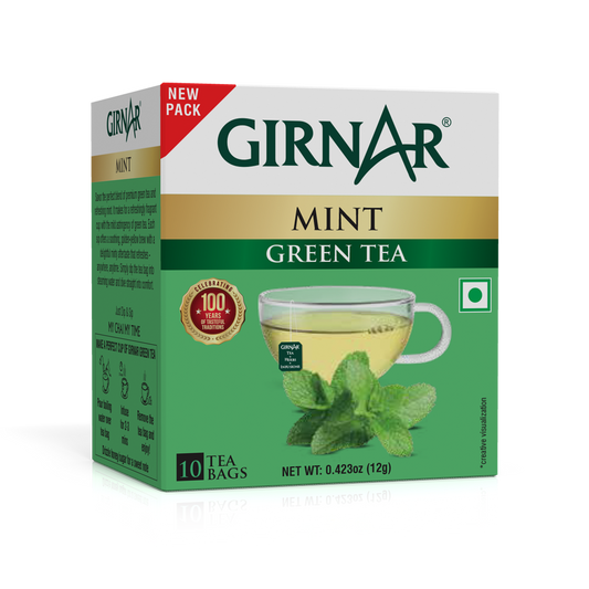 Green Tea Bags - Mint 10 Tea Bags