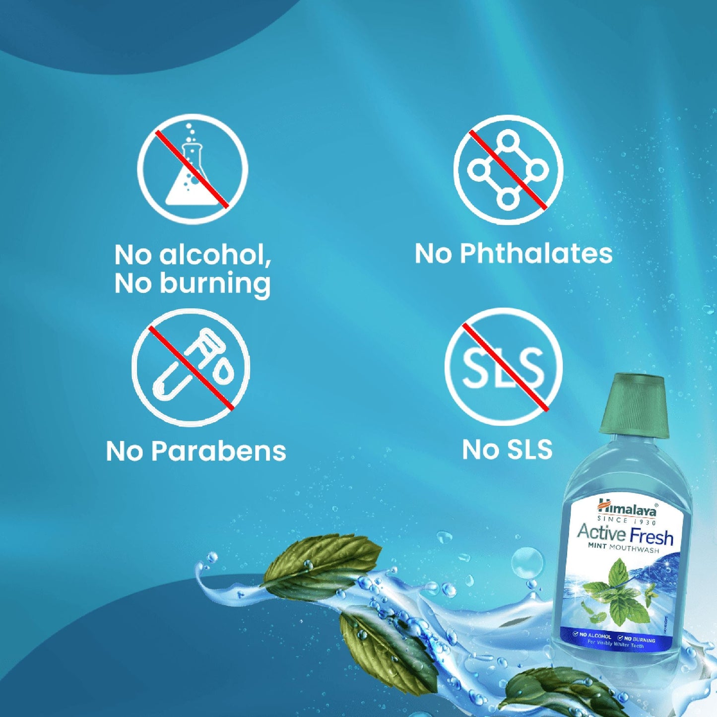 Himalaya Active Fresh Mint Mouthwash 215ml