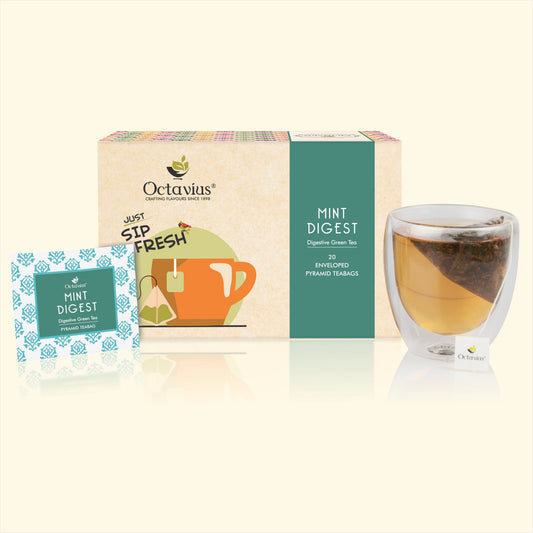 Mint Digest - 20 Enveloped Pyramid Tea Bags 200g
