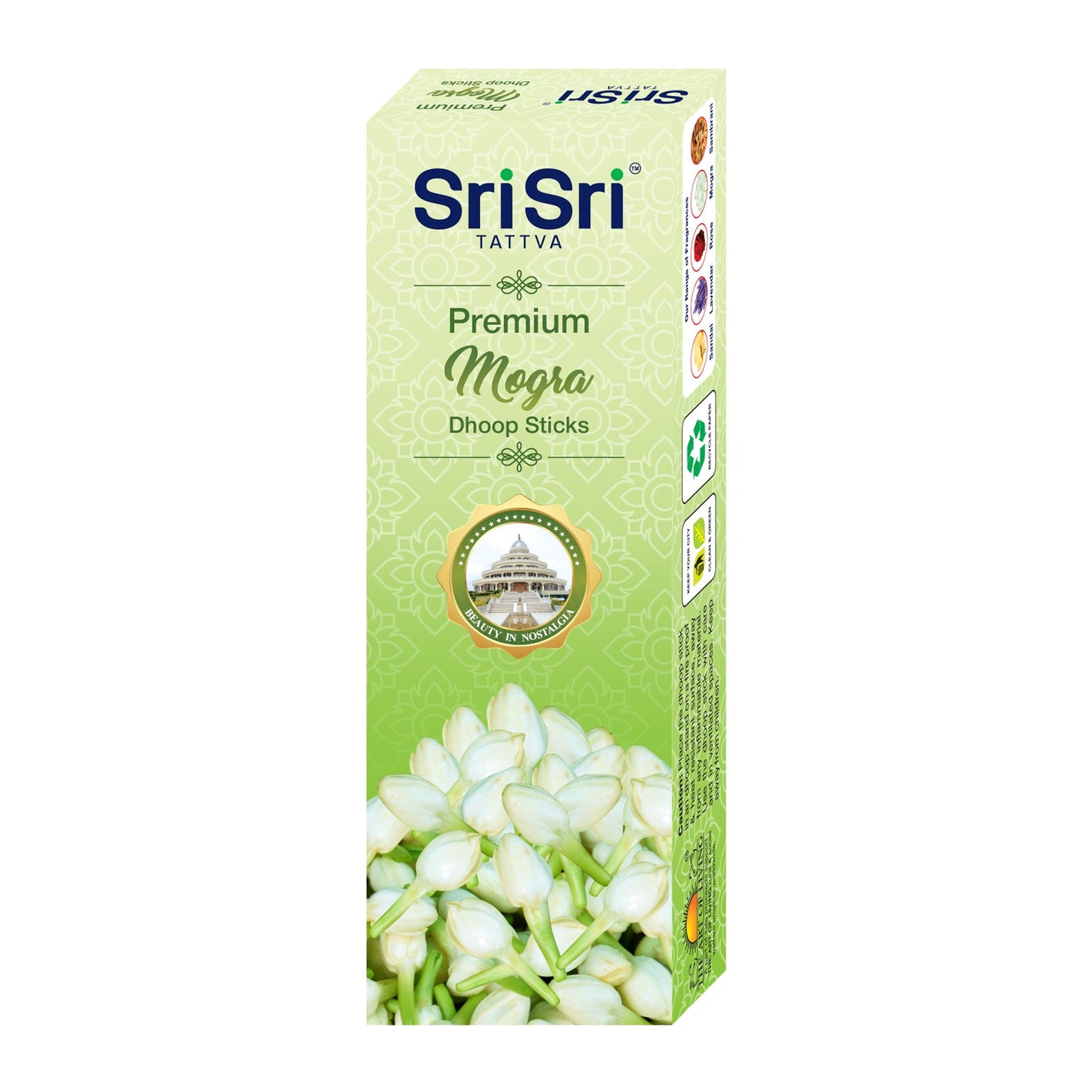 Premium Mogra Dhoop Sticks For Pooja | Dhoop Batti / Sticks | Fragrances – Natural Mogra | Bamboo-less | Free Stand | 50 g 50g