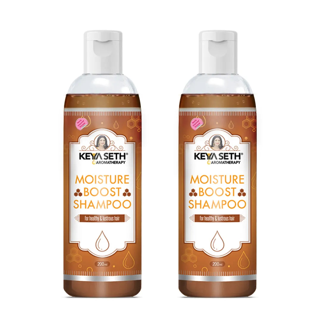Moisture Boost Shampoo for Dry Dull Frizzy Hair- Makes Hair Shine, Soft, Smooth & Silky with Honey, Milk Protein, Pro -Vitamin B5 for Men & Women 200ml x 2