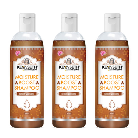 Moisture Boost Shampoo for Dry Dull Frizzy Hair- Makes Hair Shine, Soft, Smooth & Silky with Honey, Milk Protein, Pro -Vitamin B5 for Men & Women 200ml x 3