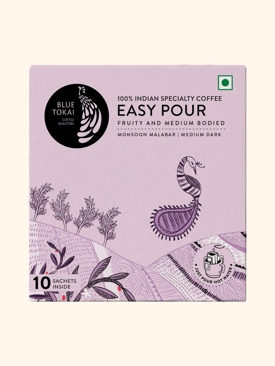 Monsoon Malabar Medium-Dark Roast Easy Pour Pack of 5