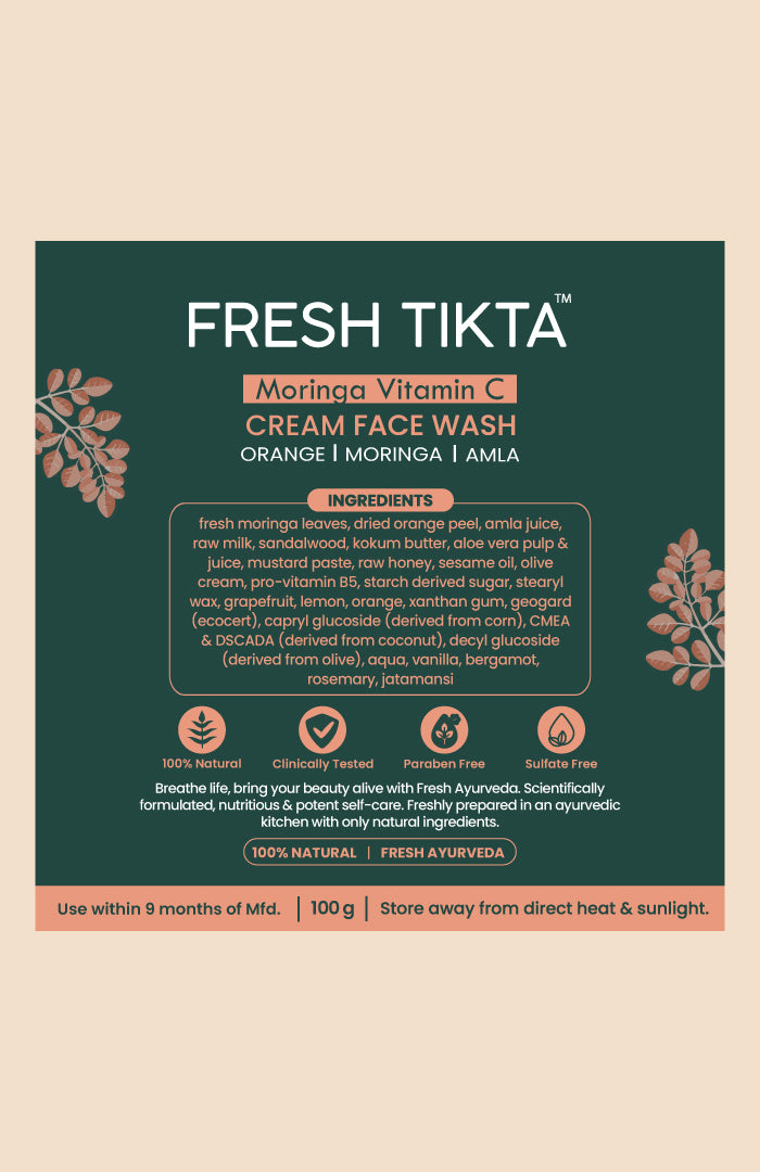 Moringa Vit-C Cream Tikta Face Wash 100g x 2個セット