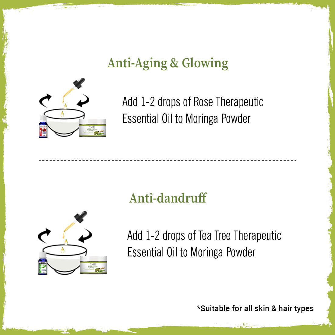 Moringa Powder with Vitamin A & Flavonoids for Hydration, Soothing, Anti-Wrinkle, Dryness Relief, Weight Loss Support, Boost Energy & Collagen 75g