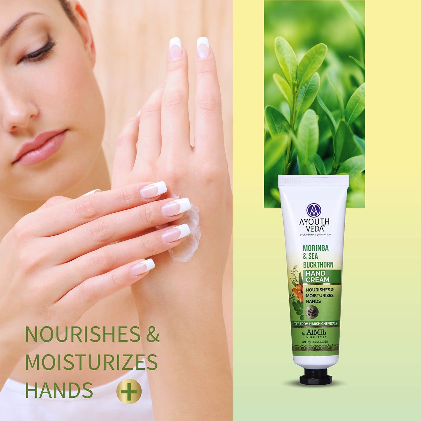 Moringa & Sea Buckthorn Hand Cream | Ultra-Moisturizing & Fast-Absorbing | Nourishes, Softens & Protects Hands | 30 g 30g