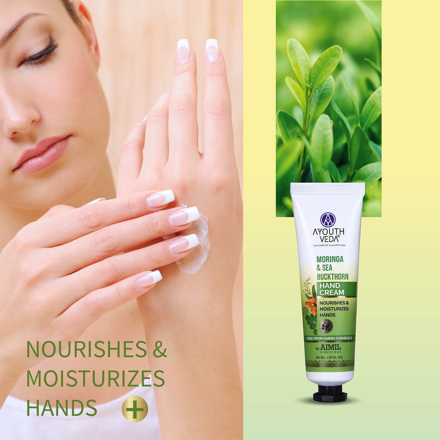 Moringa & Sea Buckthorn Hand Cream | Ultra-Moisturizing & Fast-Absorbing | Nourishes, Softens & Protects Hands | 30 g 30g